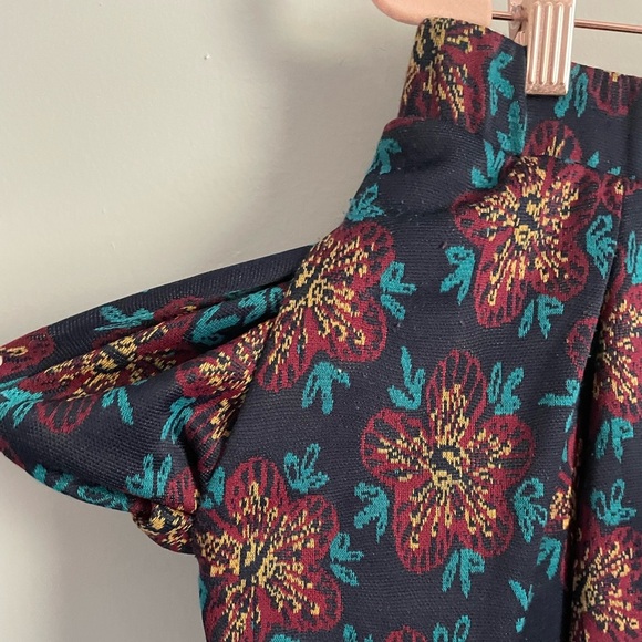 Lularoe Madison Floral Cooler Weather Skirt - Picture 3 of 9